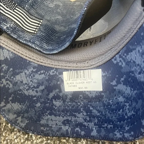 Black Clover Blue Camo Golf Cap Fitted XL New With Tags - Picture 3 of 6